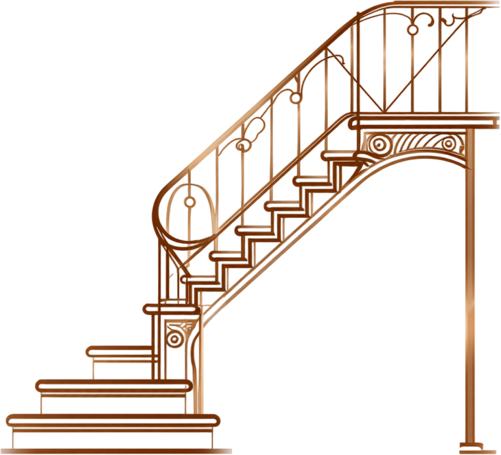 vecteur escalier ferronnerie